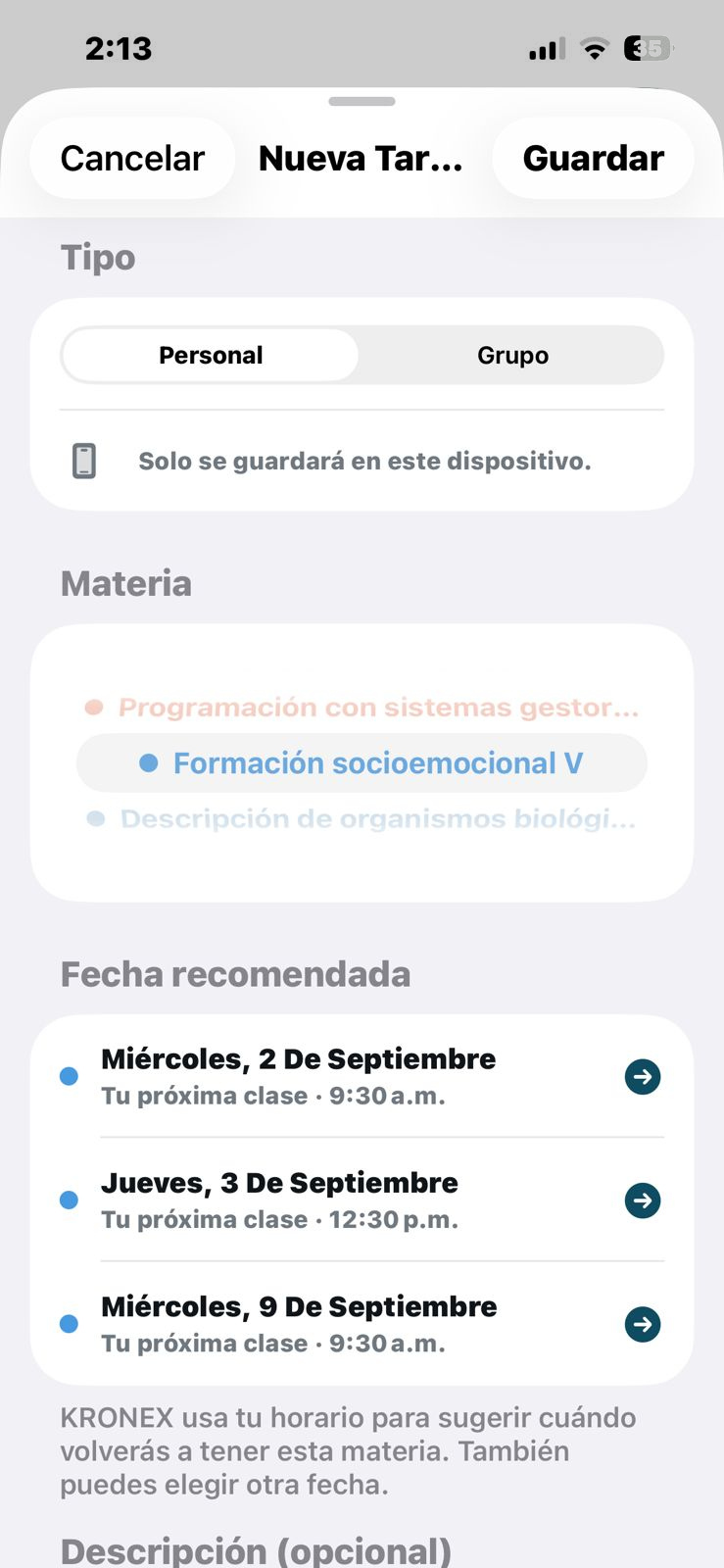Materia 8: Formación socioemocional V